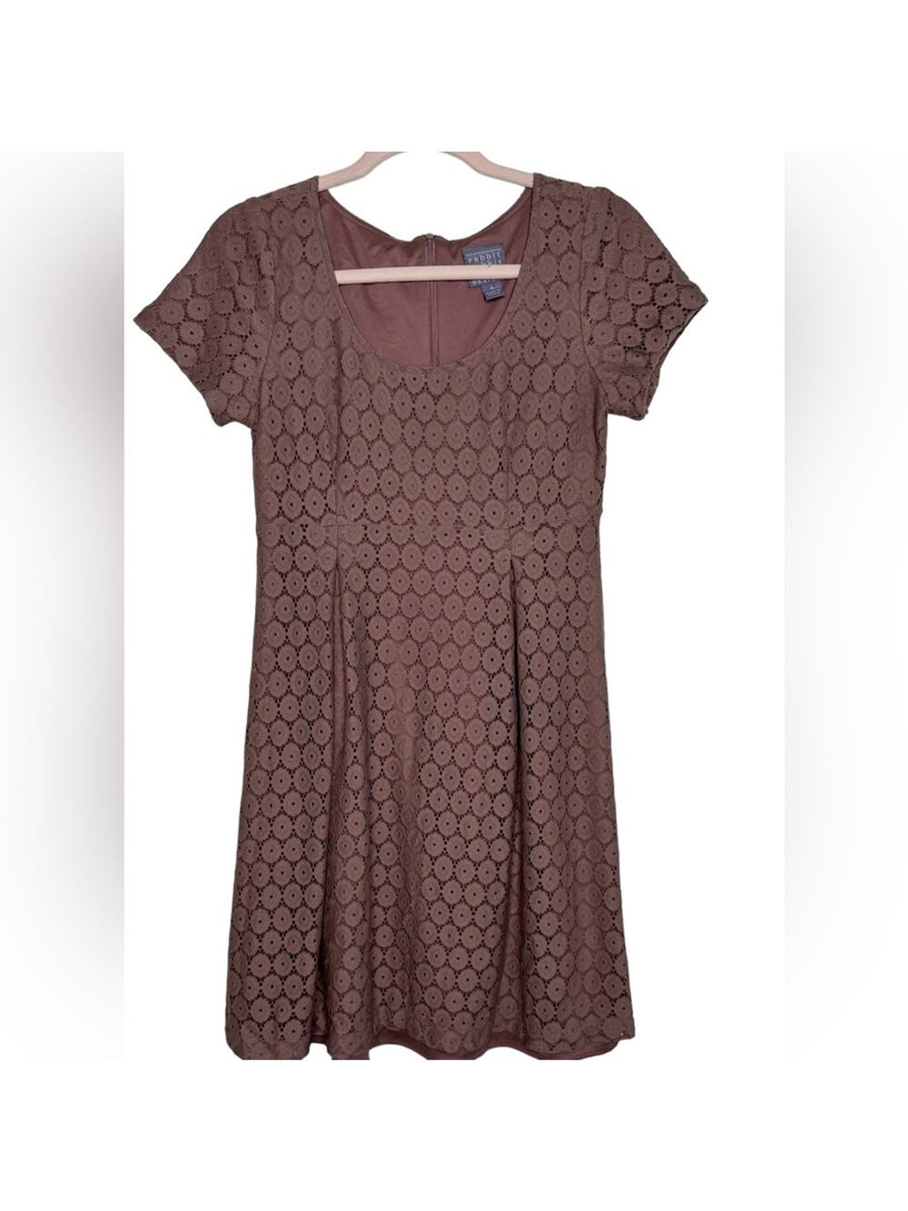 Rabbit Rabbit Rabbit Dress Size 6 Brown Floral Lace Knee Length Dress Size 6